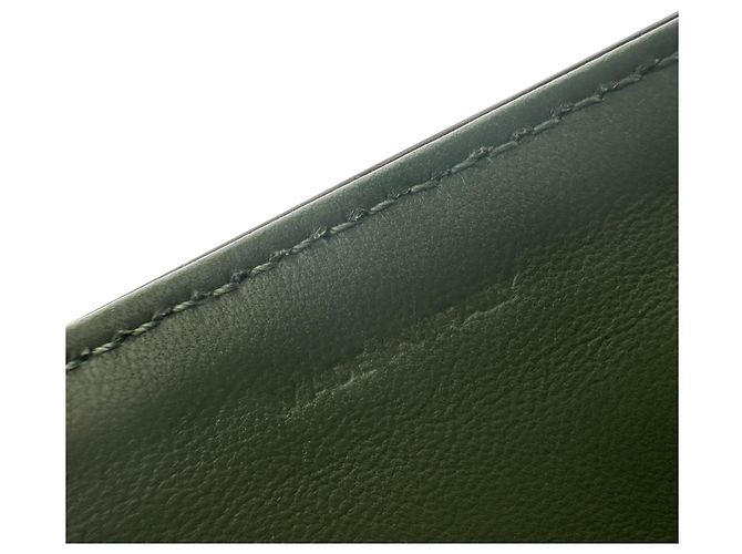 Céline Borsa Celine Triomphe in pelle verde oliva - vista 19