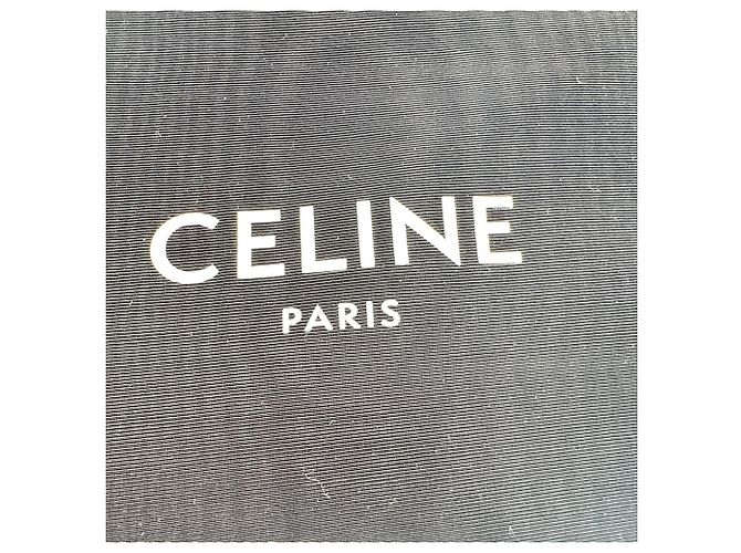 Céline Borsa Celine Triomphe in pelle verde oliva - vista 21