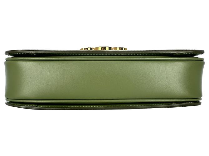 Céline Borsa Celine Triomphe in pelle verde oliva - vista 7