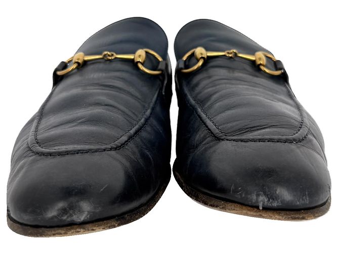 Mocassini Gucci Horsebit in pelle nera - vista 2