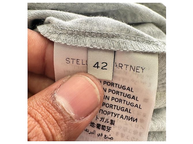 Stella Mc Cartney Camiseta Logo Stella Mccartney en algodón gris - vista 5