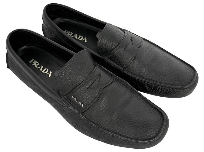 Mocassini Penny Prada in pelle nera - vista 2
