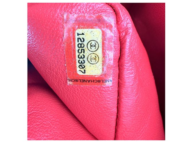 Borsa Chanel Classic Double Flap in pelle rossa - vista 13