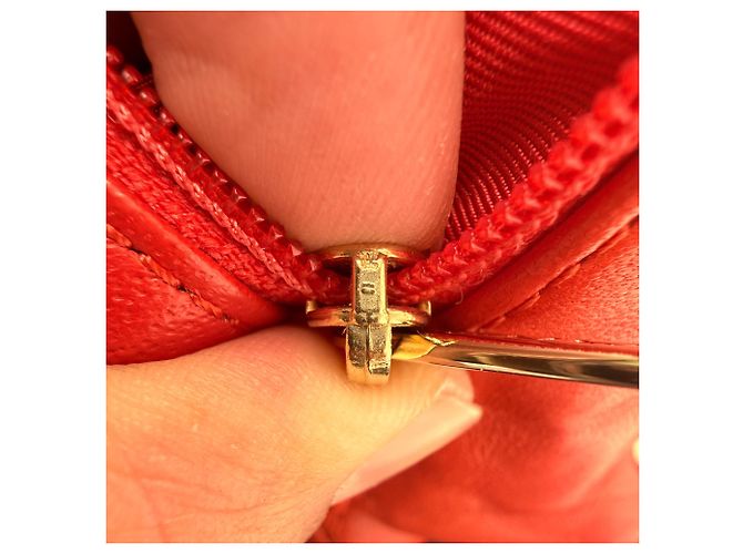 Borsa Chanel Classic Double Flap in pelle rossa - vista 19