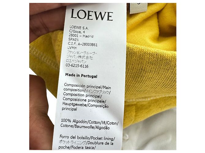 Pantalones de chándal con cordón Loewe Anagram en algodón amarillo - vista 5