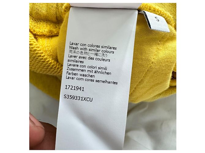 Pantalones de chándal con cordón Loewe Anagram en algodón amarillo - vista 7