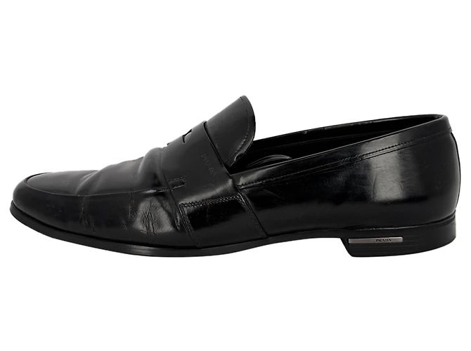 Mocassini Penny Prada in pelle nera - vista 13
