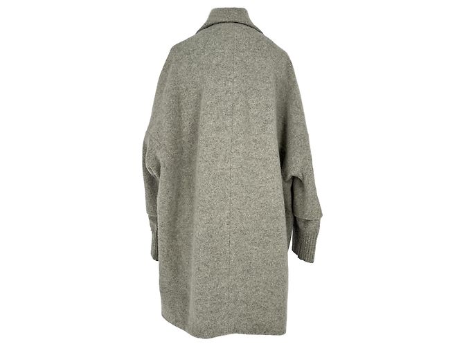Abrigo cruzado Marc By Marc Jacobs en lana gris - vista 2
