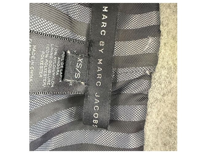 Abrigo cruzado Marc By Marc Jacobs en lana gris - vista 5
