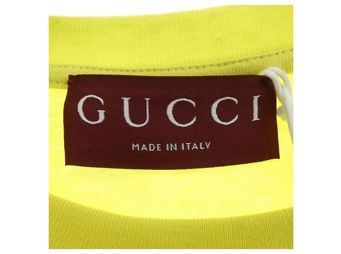 Camiseta de algodón Gucci amarilla - vista 4