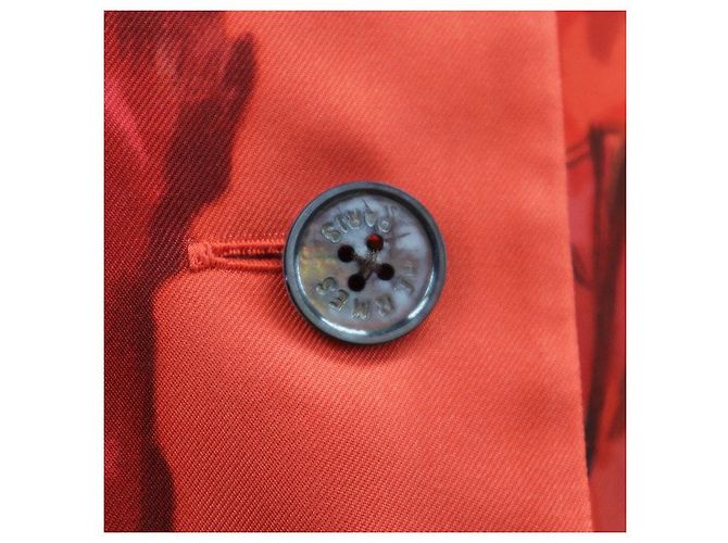 Chaleco de seda rojo Hermès - vista 11