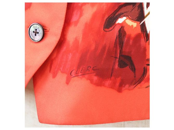 Chaleco de seda rojo Hermès - vista 12