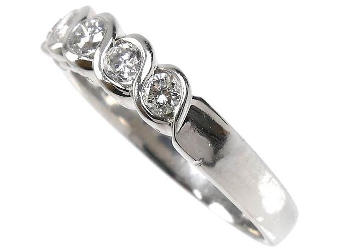Autre Marque Platinring mit Diamanten - Ansicht 2
