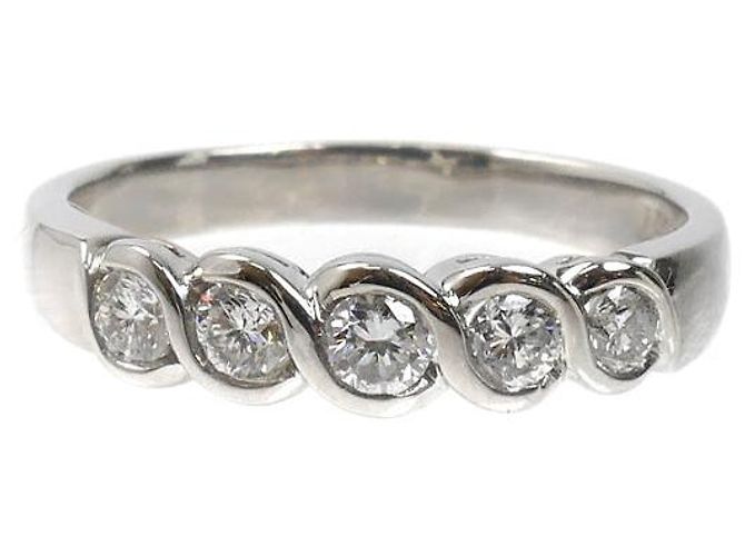 Autre Marque Platinring mit Diamanten - Ansicht 3