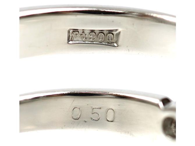 Autre Marque Platinring mit Diamanten - Ansicht 5