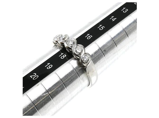 Autre Marque Platinring mit Diamanten - Ansicht 6