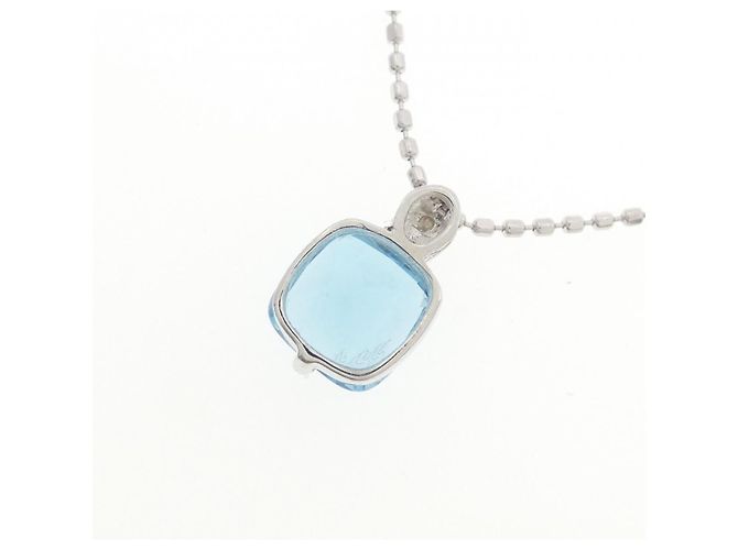 Autre Marque Collana Au750 Topazio Blu e Diamanti - vista 4