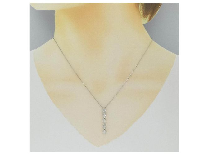 Autre Marque Collana Au750 Fiore e Diamanti - vista 6