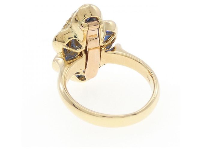 Autre Marque Saphir-Diamantring Au750 - Ansicht 3