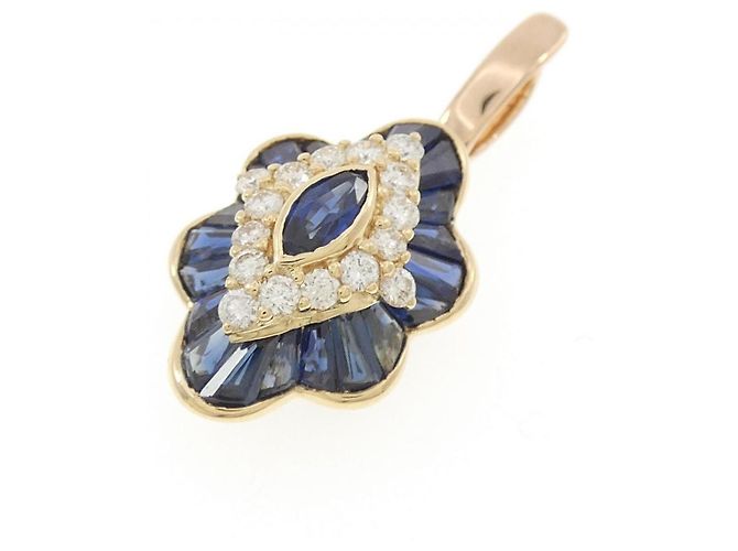 Autre Marque Saphir-Diamantring Au750 - Ansicht 5