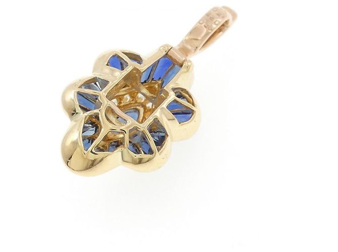Autre Marque Saphir-Diamantring Au750 - Ansicht 6