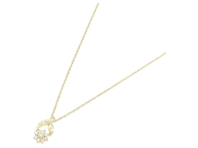 Autre Marque Collana Au750 Fiore e Diamanti - vista 2