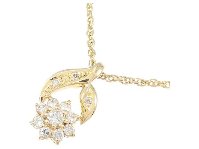 Autre Marque Collana Au750 Fiore e Diamanti - vista 3