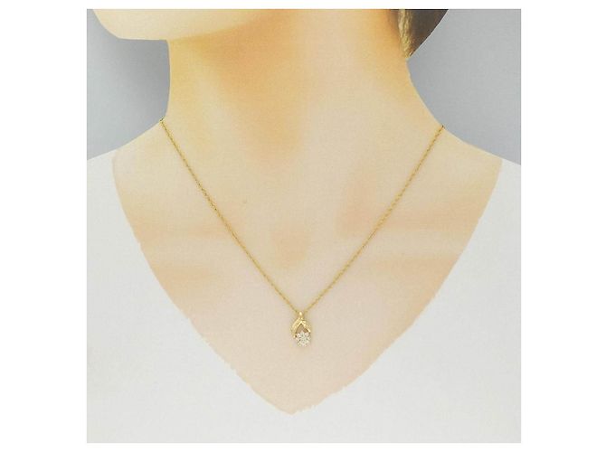 Autre Marque Collana Au750 Fiore e Diamanti - vista 6