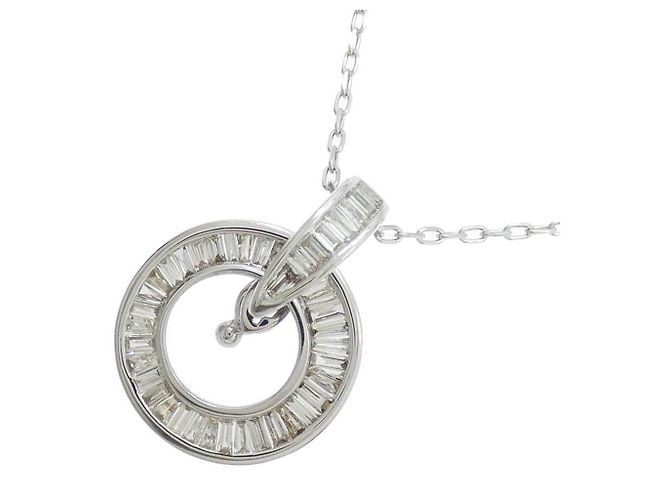 Autre Marque Collana in oro bianco Au750 e diamanti - vista 3