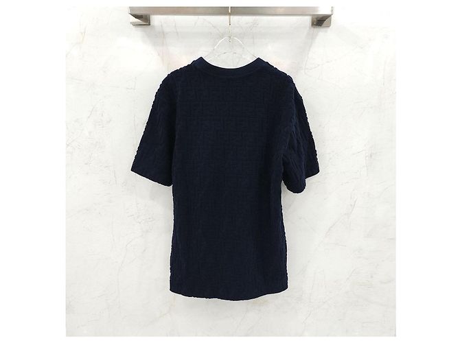 Fendi Navy Terry Kurzarm T-Shirt - Ansicht 7