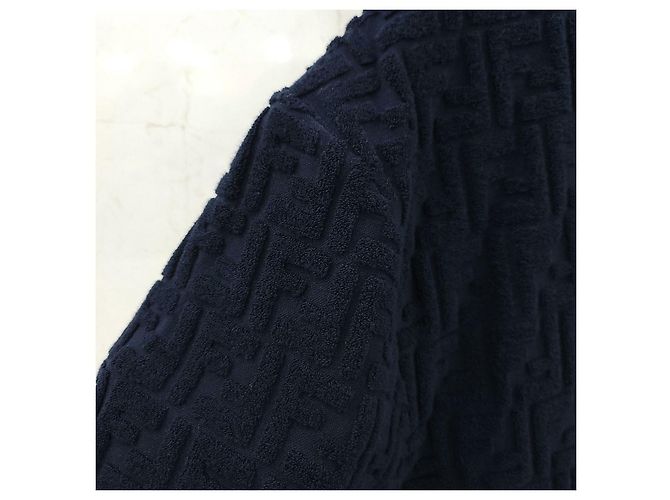 Fendi Navy Terry Kurzarm T-Shirt - Ansicht 9