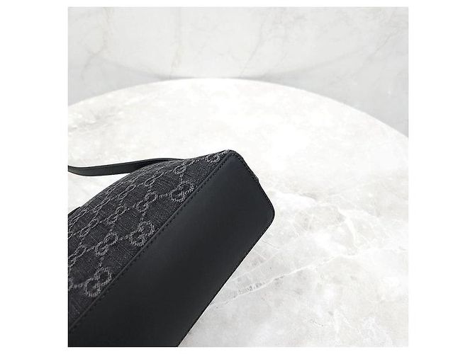 Gucci Borsa a tracolla Ophidia Small in denim nero - vista 6