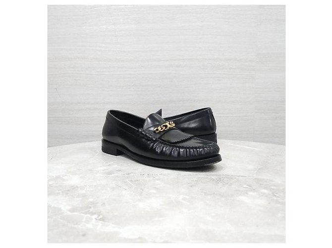 Mocassini Chain Triumph Céline Verdi in Pelle - vista 3