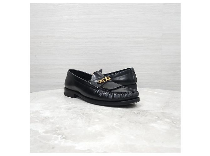 Mocassini Chain Triumph Céline Verdi in Pelle - vista 9