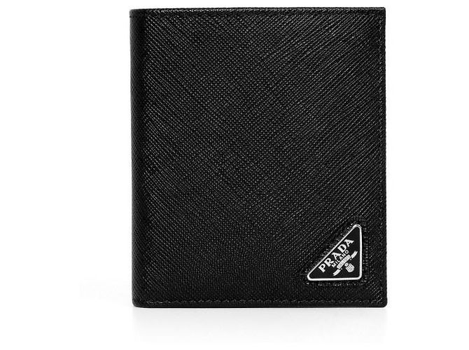 Prada Saffiano Triangle Logo Compact Wallet - view 2
