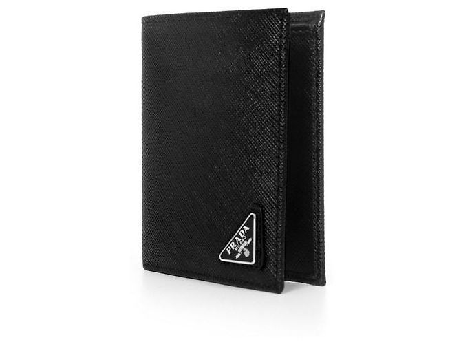 Prada Saffiano Triangle Logo Compact Wallet - view 4