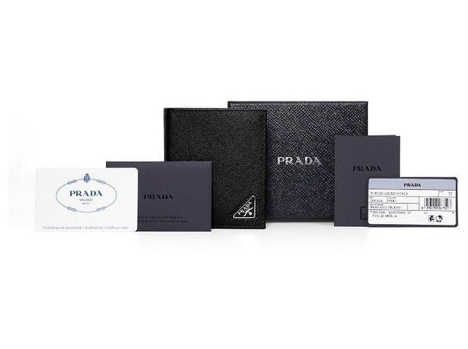 Prada Saffiano Triangle Logo Compact Wallet - view 7