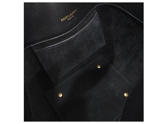 Autre Marque SAINT LAURENT Borsa a secchiello nera in pelle - vista 9