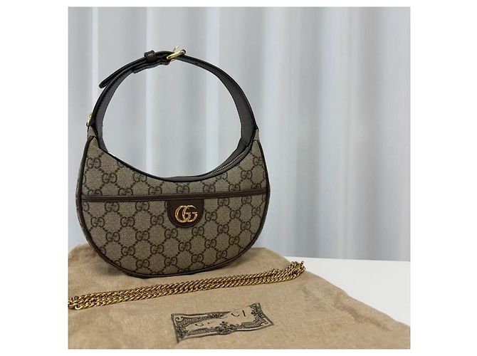 Gucci Borsa a spalla Super Mini Ophidia Half Moon - vista 5