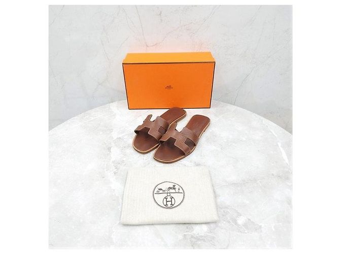 Hermès Sandalio Oran dorato - vista 6