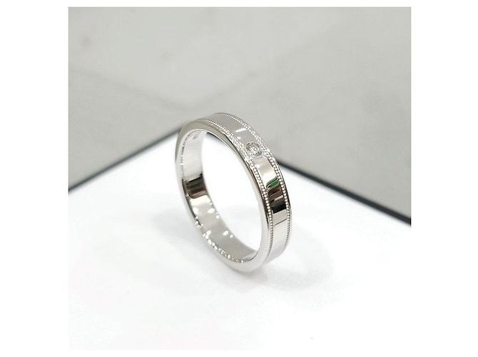 Tiffany & Co Diamond Together Double Milgrain Band Ring Platin - Ansicht 4