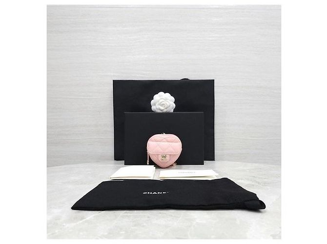Charm per borsa Chanel cuore rosa in pelle - vista 10