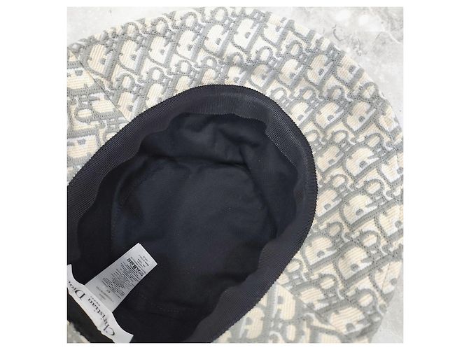 Dior Oblique Bestickter Bucket Hat Grau - Ansicht 13