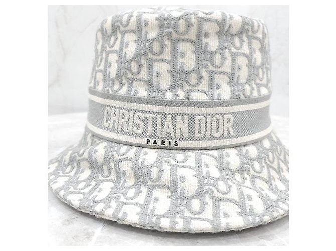 Dior Oblique Bestickter Bucket Hat Grau - Ansicht 5