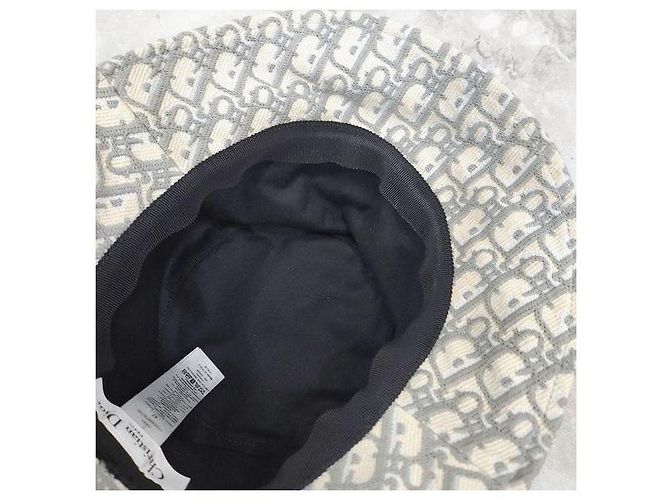 Dior Oblique Bestickter Bucket Hat Grau - Ansicht 6