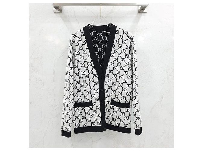 Gucci Wendbarer GG-Woll-Jacquard-Cardigan - Ansicht 3