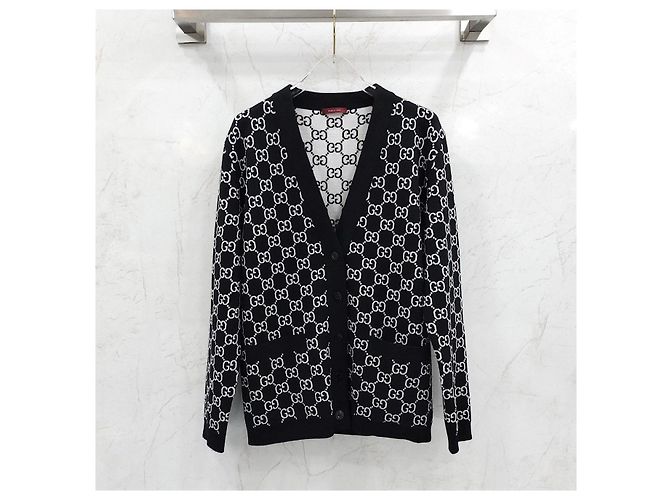 Gucci Wendbarer GG-Woll-Jacquard-Cardigan - Ansicht 7