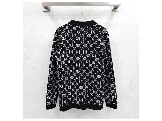 Gucci Wendbarer GG-Woll-Jacquard-Cardigan - Ansicht 8