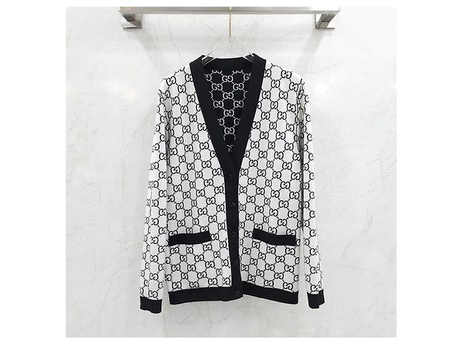 Gucci Wendbarer GG-Woll-Jacquard-Cardigan - Ansicht 9