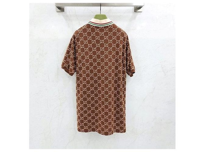 Gucci Braunes Polohemd aus Stretch-Baumwolle - Ansicht 2